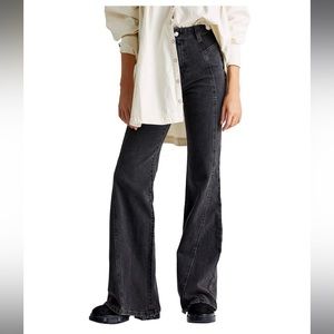 free people Florence Flare High Waist Jeans black coal size 28